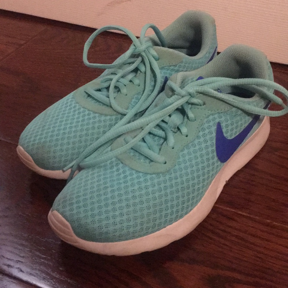 Mint and Blue Nike Sneakers
